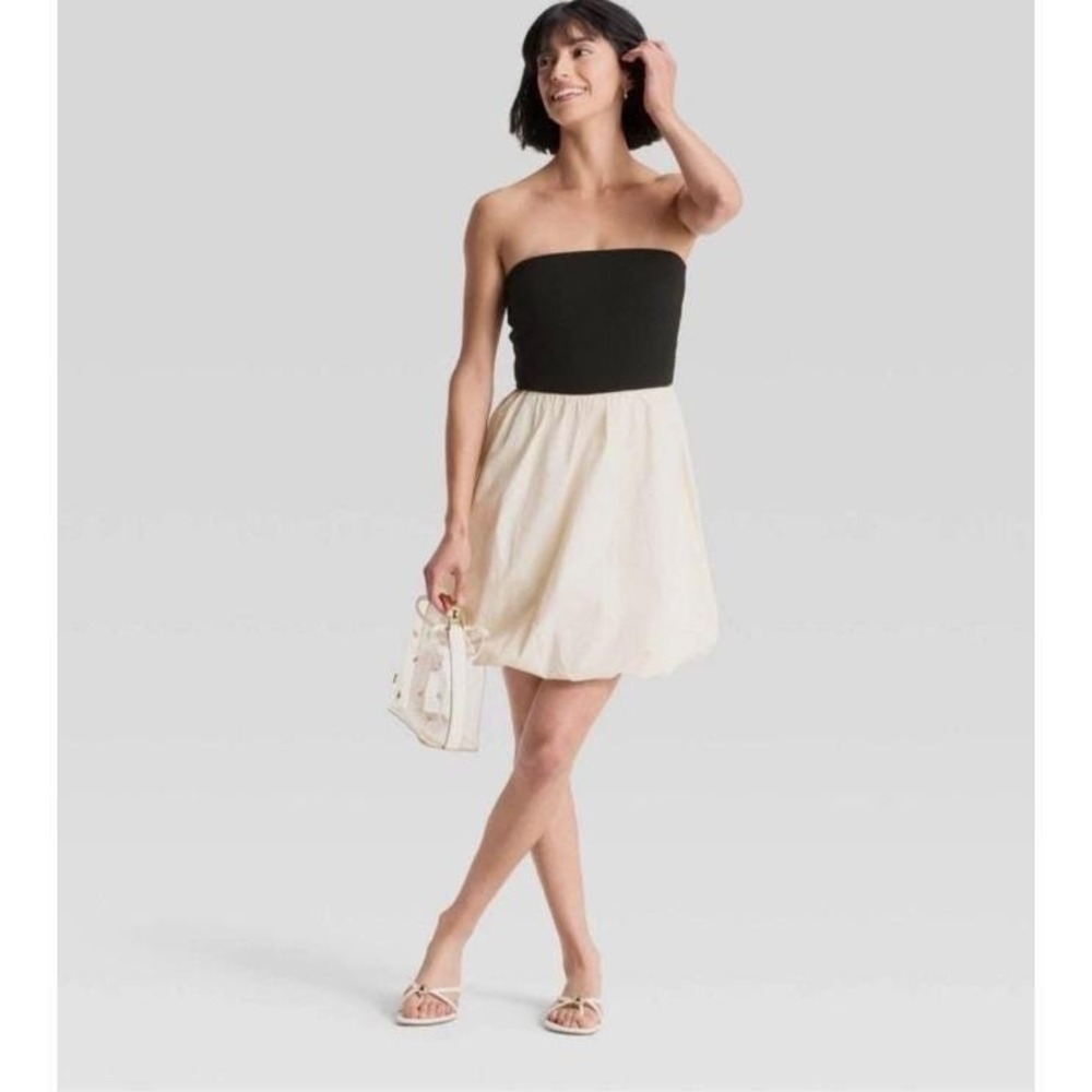 A New Day Women's Tube Bubble Mini Strapless A-Line Dress XL - Picture 4 of 4